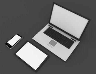 3D dizüstü bilgisayar, cep telefonu ve dijital tablet pc bilgisayar