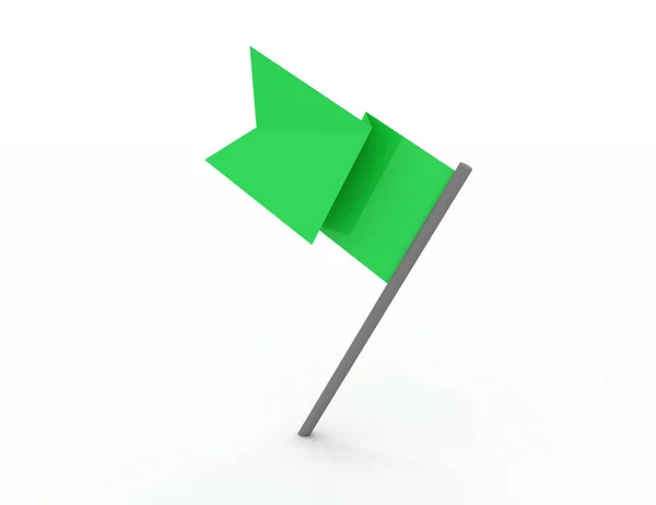 Pin bandera 3d. ilustración renderizada en blanco — Foto de Stock