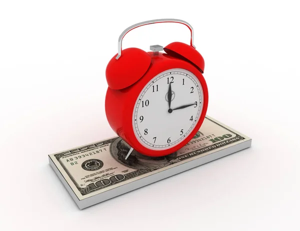 El tiempo es concepto de dinero .3D renderizado Ilustración —  Fotos de Stock
