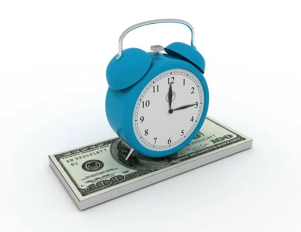 El tiempo es concepto de dinero .3D renderizado Ilustración —  Fotos de Stock