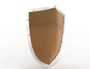 beyaz üzerine kalkan kutsal kişilerin resmi. 3D render illüstrasyon