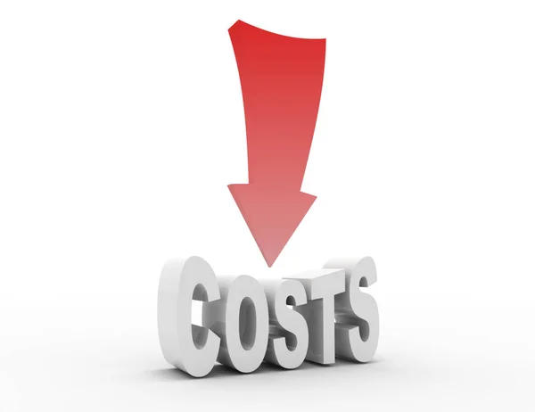 maliyetleri azaltma kavramı. 3D render illüstrasyon