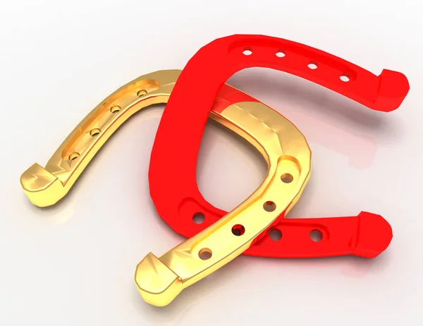 Horseshoe concept - this is a 3d render illustration — Stock Photo, Image