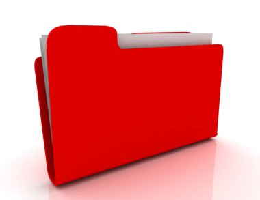 Klasör simgesi Beyaz 3d. işlenmiş illustraion