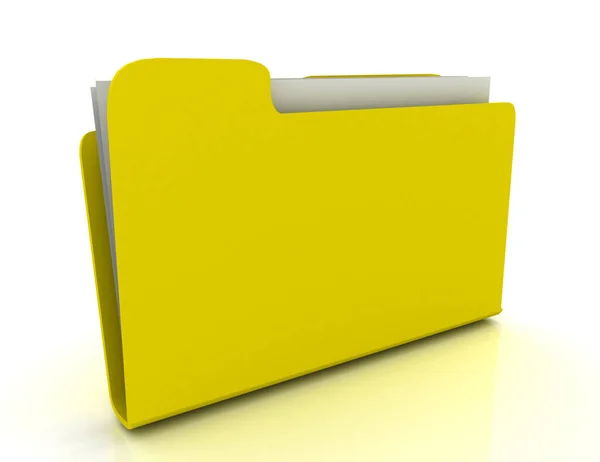 Folder icon 3d on white . rendered illustraion Stock Picture