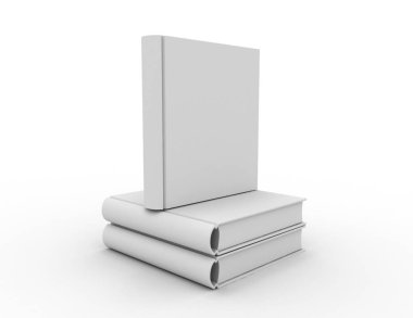 Sert kapak kavramı kitap. 3D render illüstrasyon