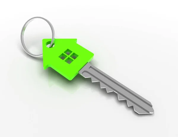 House-shape key concept. 3d rendered illustration — Stock Photo, Image