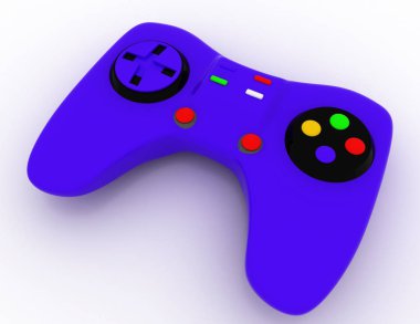 Oyun konsolu kavramı. 3D render illüstrasyon