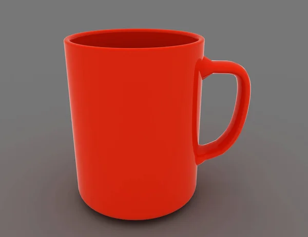 3d illustration of realistic classic red cupSave Comp . 3d rende — Stock Photo, Image