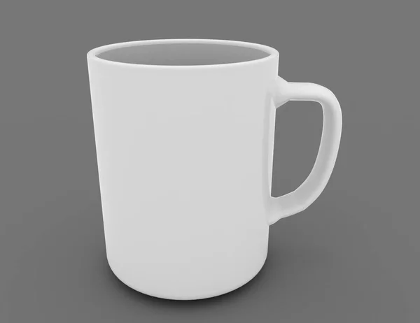 3D illustration av realistiska klassiska vita cupsave Comp. 3D ren — Stockfoto