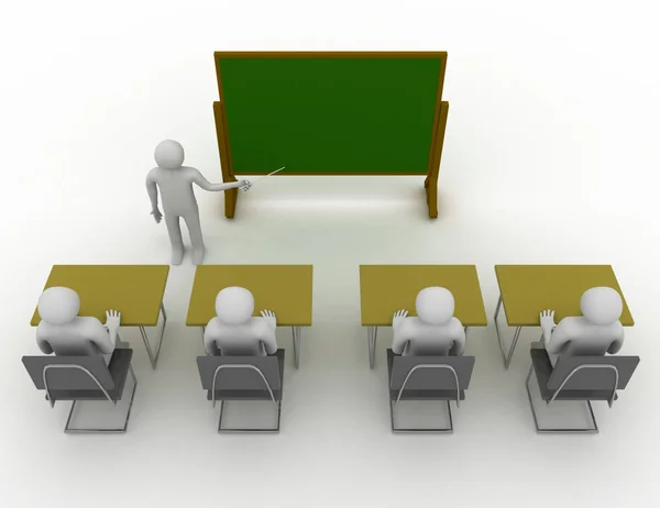 3d students in school concept . 3d rendered illustration — Stock Photo, Image