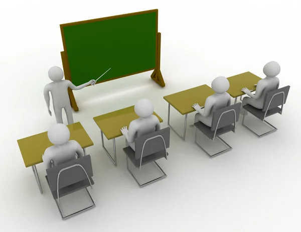 3d students in school concept . 3d rendered illustration — Stock Photo, Image