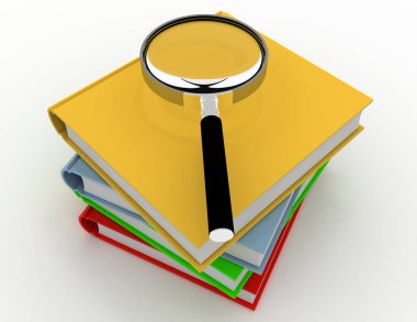 Büyüteç doğru kitap bulmaya çalışıyorum. hasta render 3d