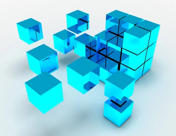 Concepto de cubos abstractos — Foto de Stock