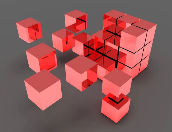 abstract cubes concept