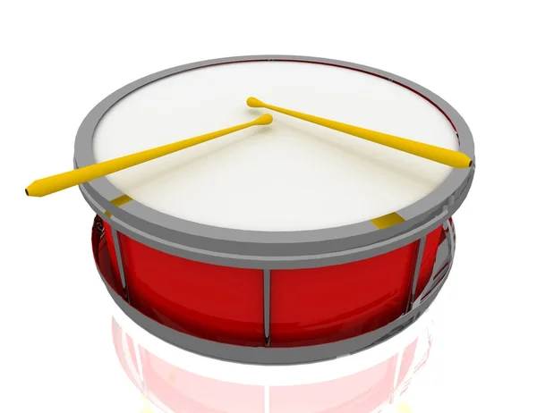 Conceito pequeno tambor. 3d ilustração renderizada — Fotografia de Stock