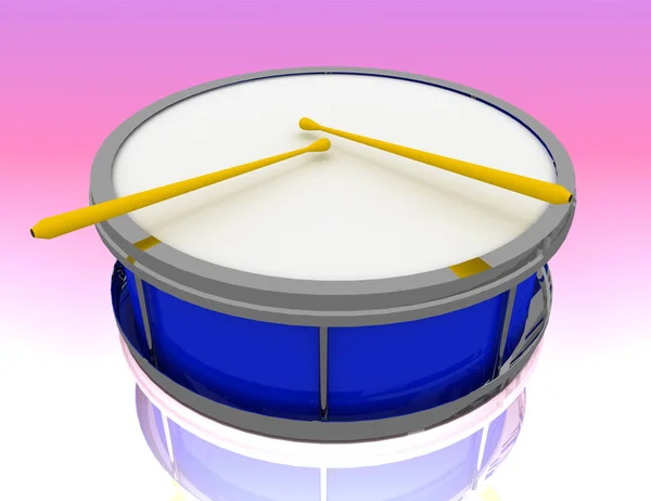 Conceito pequeno tambor. 3d ilustração renderizada — Fotografia de Stock