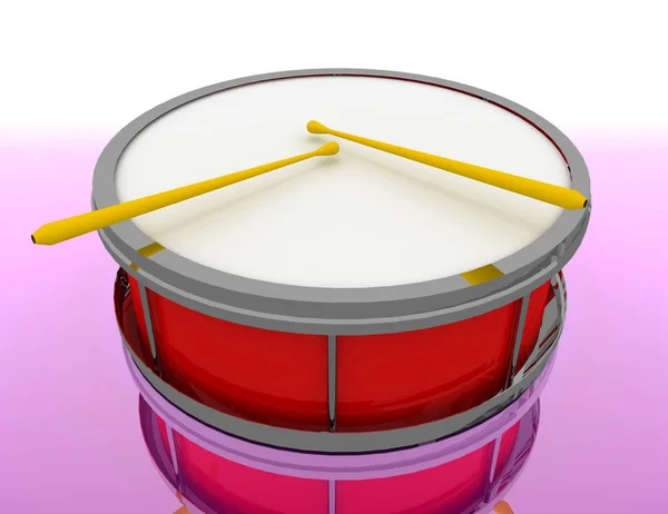 Concepto de tambor pequeño. 3d ilustración renderizada — Foto de Stock