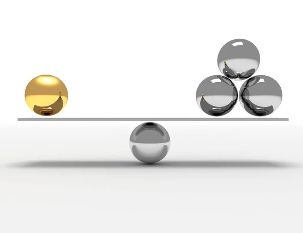 3d conceito de equilíbrio. 3d ilustração renderizada — Fotografia de Stock