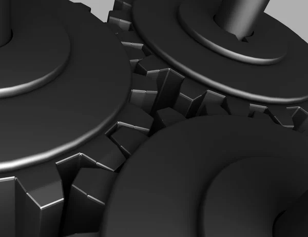 3D Gear.The mekanism. 3D utsmält illustration — Stockfoto
