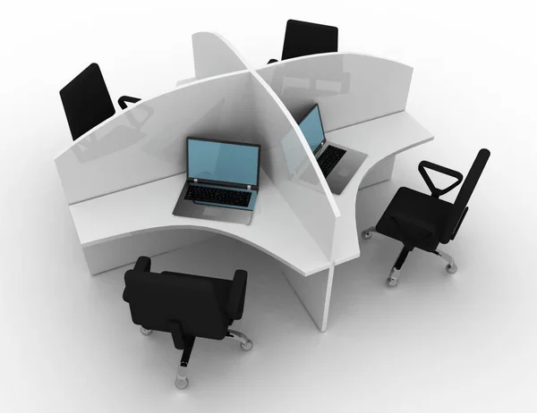 3d call center. 3d ilustração renderizada — Fotografia de Stock