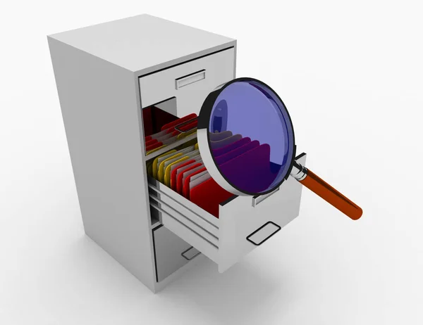 Gabinete de archivos 3d. 3d ilustración renderizada — Foto de Stock