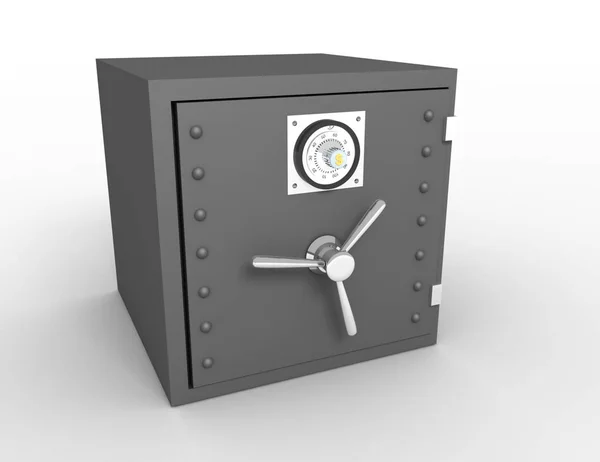 Safe box 3d. Bankvalv. 3D utsmält illustration — Stockfoto