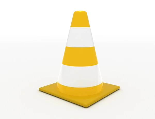 3D verkeer cone concept .3d gesmolten illustratie — Stockfoto