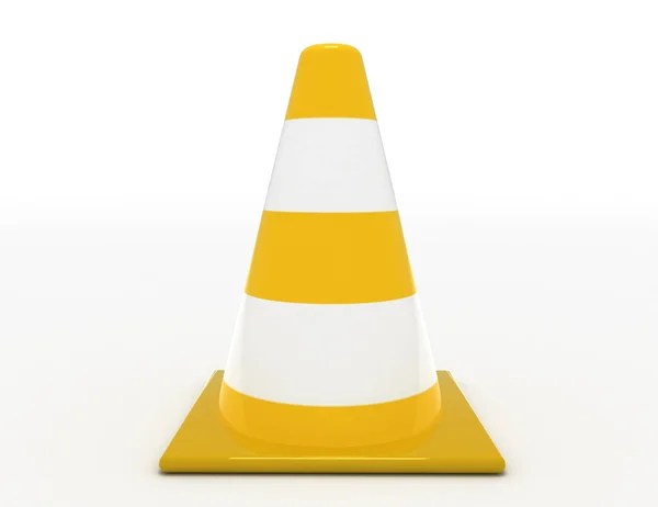 3D verkeer cone concept .3d gesmolten illustratie — Stockfoto