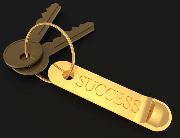 Nyckeln till framgång-konceptet. 3D utsmält illustration — Stockfoto