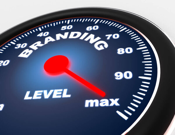 Концепция спидометра на белом фоне. 3D-рендеринг иллюстраций
