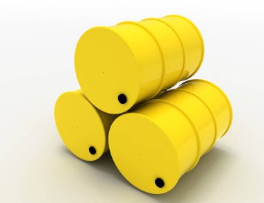 3 boyutlu petrol varili konsepti. 3d görüntüleme