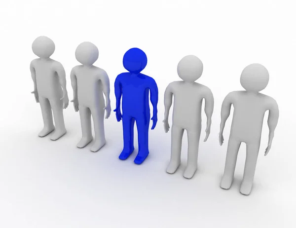 3d human stand crowd . 3d rendered illustration — Stock Photo, Image