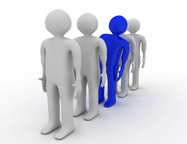 3d human stand crowd . 3d rendered illustration — Stock Photo, Image