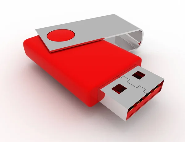 3d memoria flash USB .3d ilustración renderizado — Foto de Stock