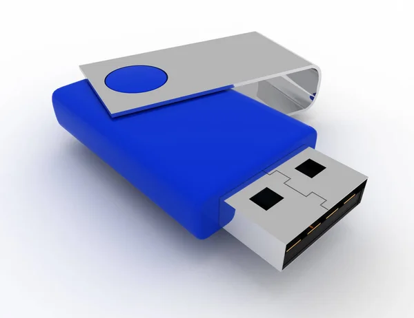 3d memoria flash USB .3d ilustración renderizado —  Fotos de Stock