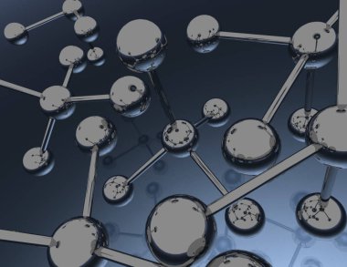 3D moleküler yapısı arka plan render .3d illüstrasyon