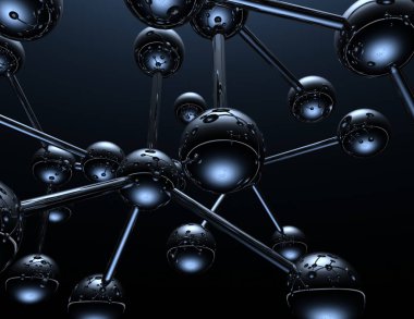 3D moleküler yapısı arka plan render .3d illüstrasyon