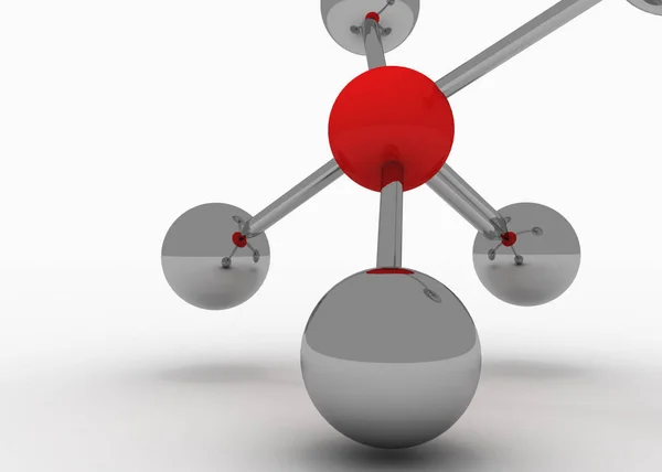 3D molekulový koncept. koncepce scince. 3D ilustrace — Stock fotografie