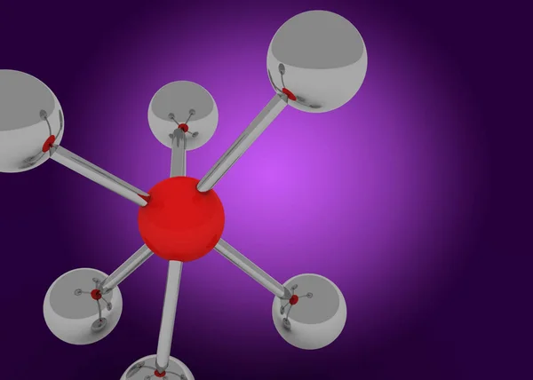 Concepto de molécula 3d. concepto espléndido. ilustración 3d —  Fotos de Stock