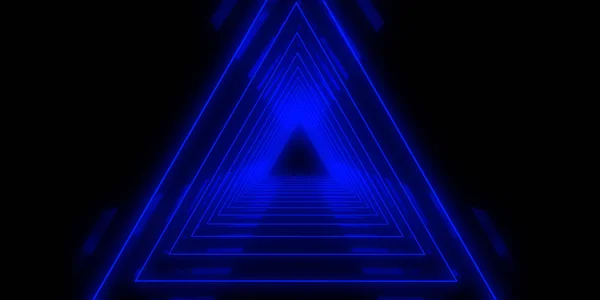 Fundo abstrato 3D com luzes de néon. neon tunnel.3d illustra — Fotografia de Stock