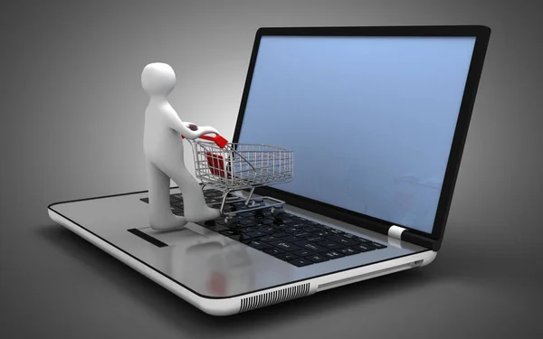 Concepto Compras Online Ilustración — Foto de Stock