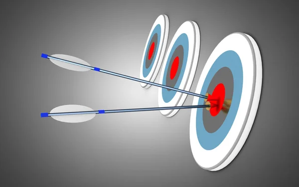 Стрелы Цель Успешная Бизнес Концепция Иллюстрация — стоковое фото