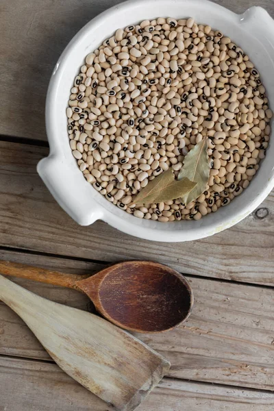 Bonen Een Houten Ondergrond — Stockfoto