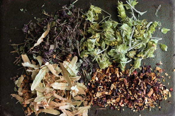 Gyógynövény Tea Háttér Hely Szöveg — Stock Fotó