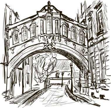 çok eski bir köprü Oxford