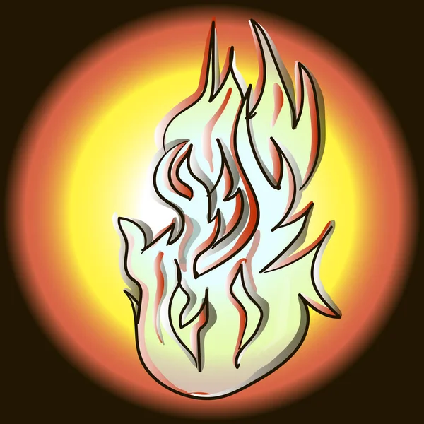 Una llama de calor natural — Archivo Imágenes Vectoriales