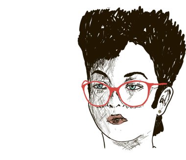 Beyaz wommen yüzünde