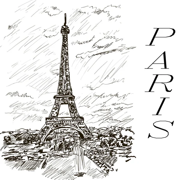 Paris am sonnigen Tag — Stockvektor
