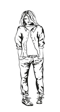 bir genç güzel kadın